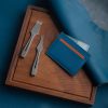 Leather card holder crafted in Tyde’s bespoke leather workshop session